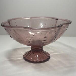 Elegant Pink Glass Bowl